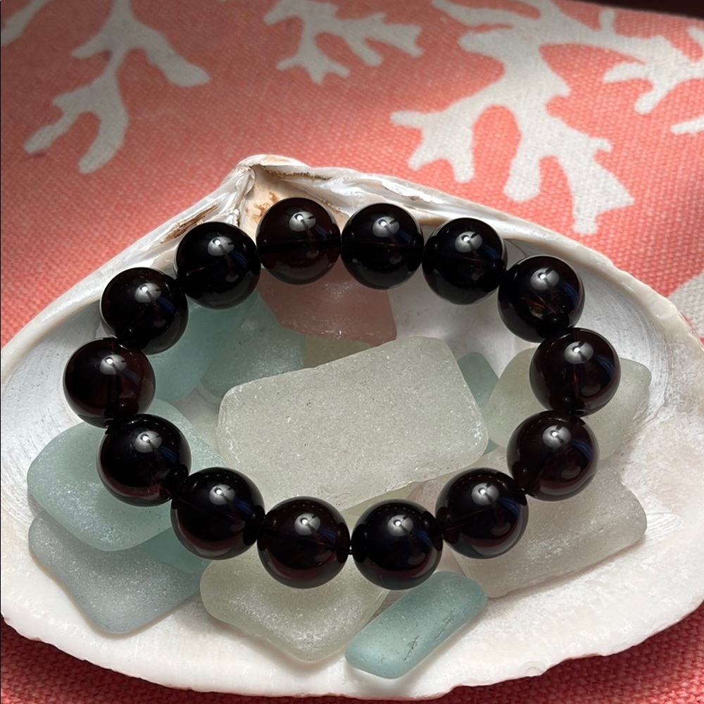 Smoky Quartz Beaded Bracelet